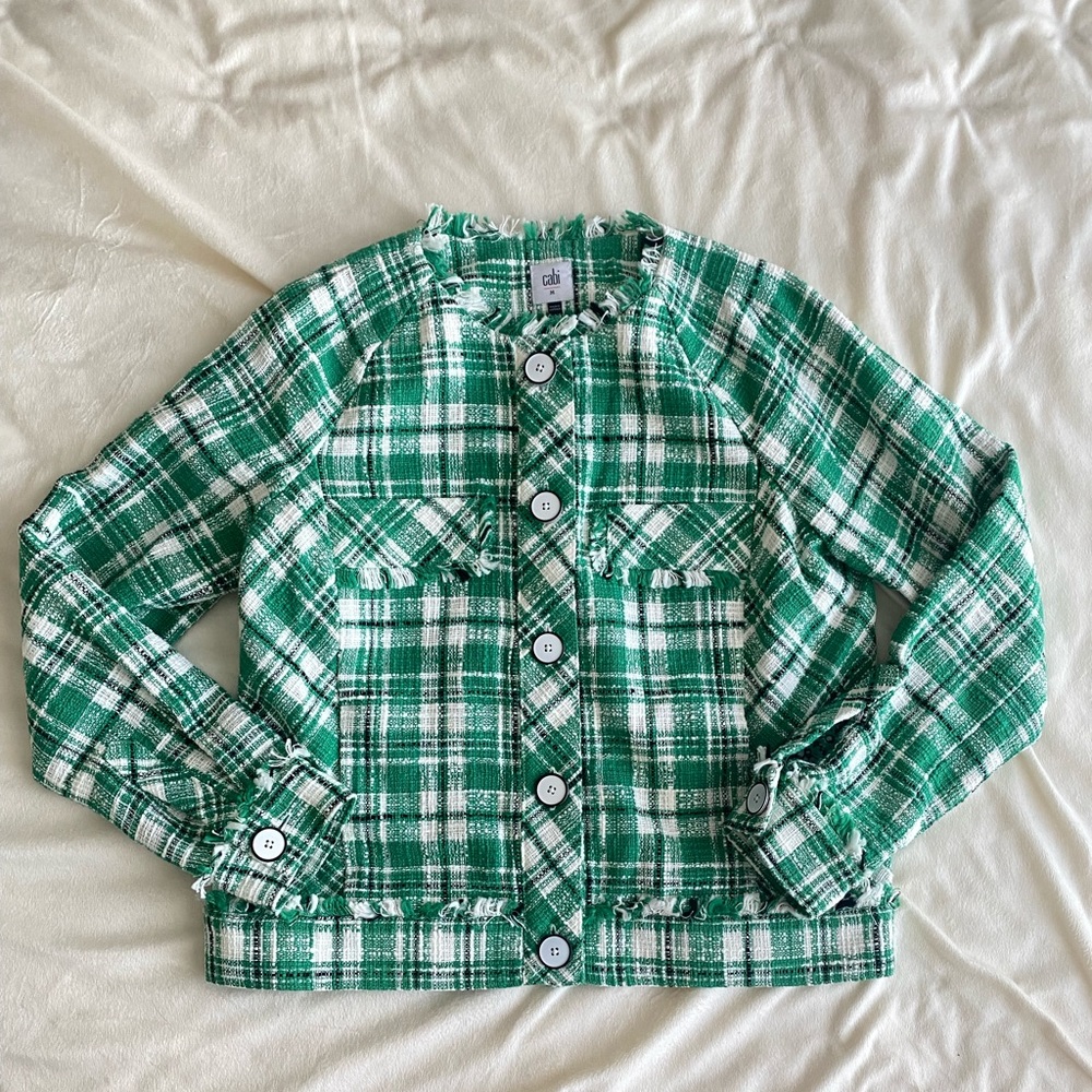 CAbi Green Plaid Blazer - Picture 3 of 11